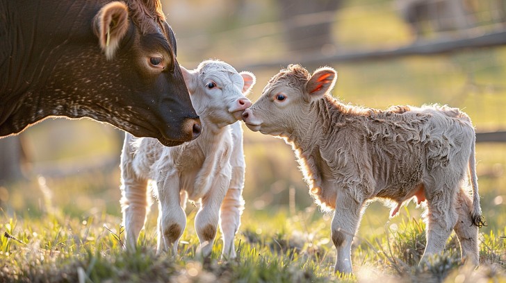Cow Affection Free Tender Bovine Family Image - Cow, Calves, Affection | Download at ...