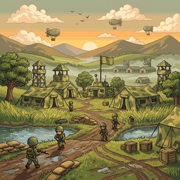 Free Pixel Army Camp Image - Pixel, Military, Valley | Download at ...