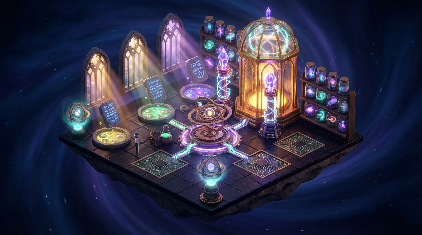 Diarama Science Lab Free Mystical Laboratory Diorama Image - Isometric, Diorama, Laboratory ...