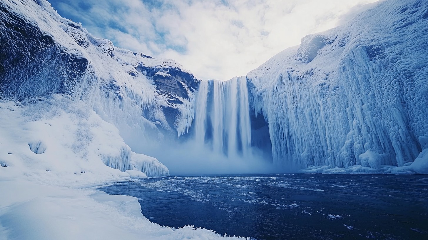Free Frozen waterfall vista Photo - Winter, Waterfall, Ice | Download ...