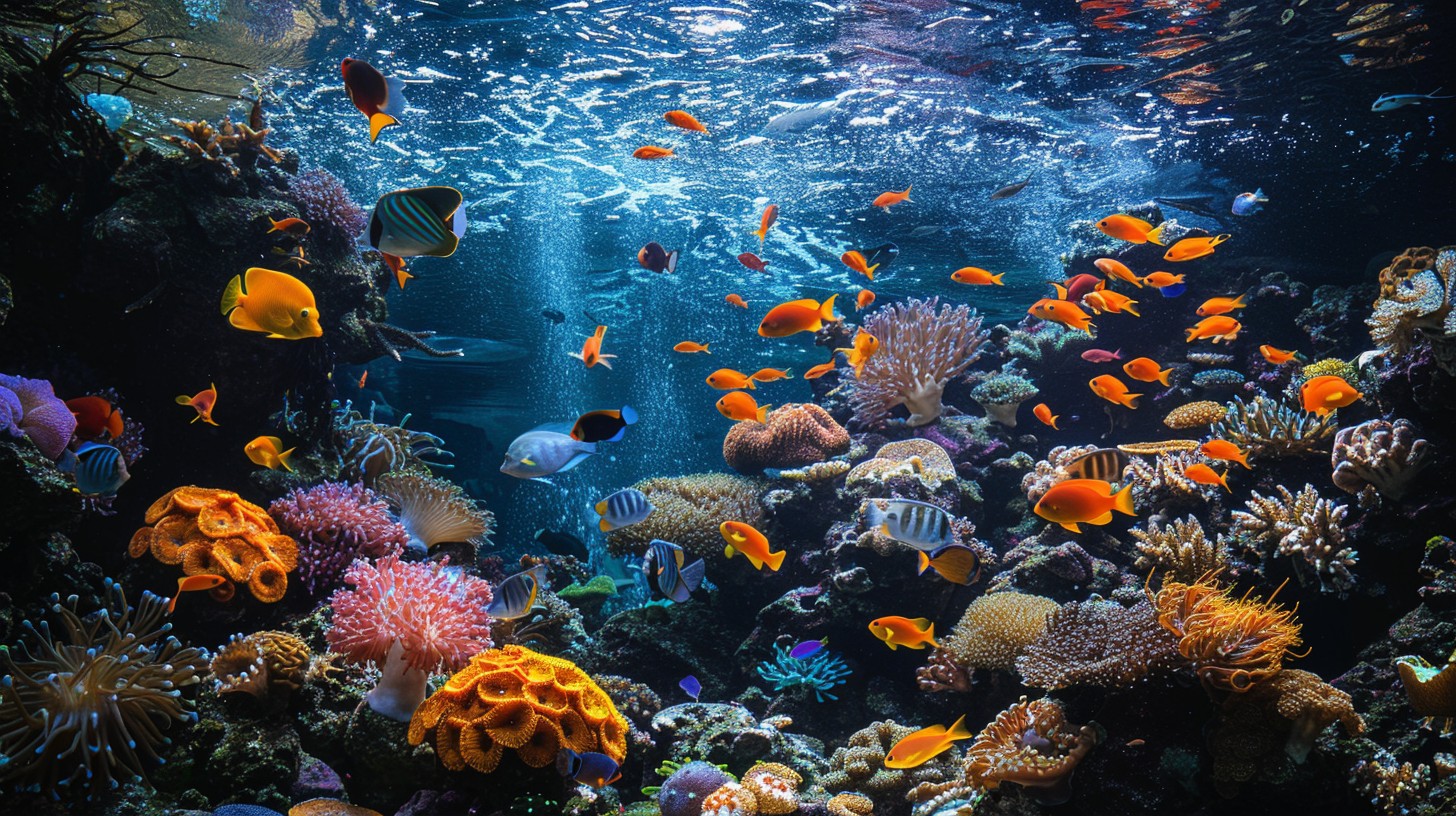 Free Vibrant Aquarium Scene Image - Aquarium, Fish, Coral | Download at ...