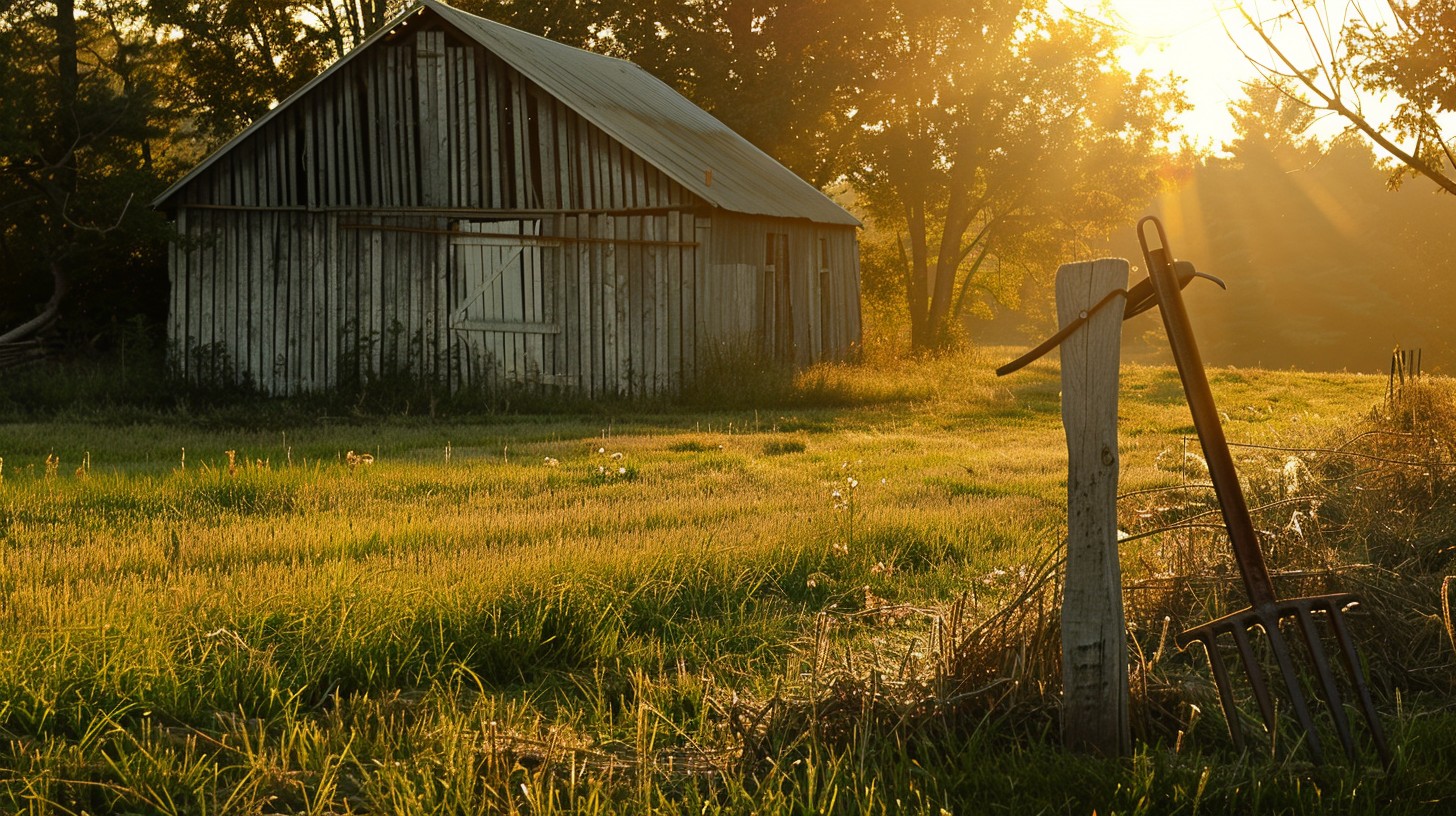 Free Sunset Barn Scene Image - Sunset, Barn, Rural | Download at StockCake
