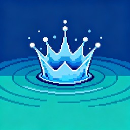 Free Pixel Water Crown Image - Pixel, Water, Splash | Download at StockCake