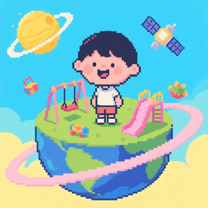 Free Pixel Playground Planet Image - Pixel, Child, Playground ...