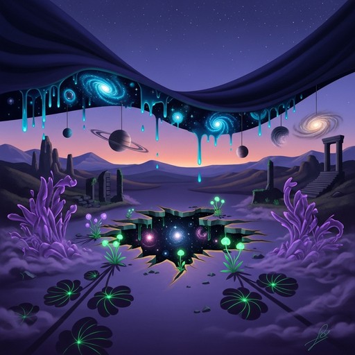 Dripping Realm Free Cosmic Twilight Veil Photo - Surreal, Twilight, Indigo | Download ...