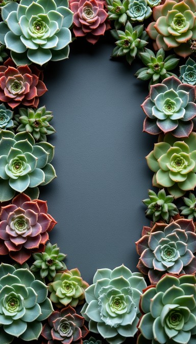 Free Succulent Geometric Frame Image - Succulents, Botanical, Macro ...
