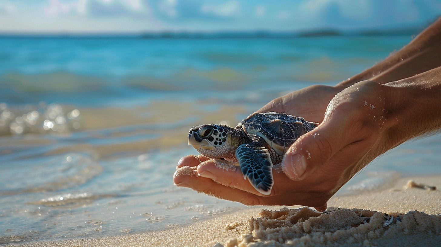 Free Turtle in Hand Image - Turtle, Beach, Hand | Download at StockCake