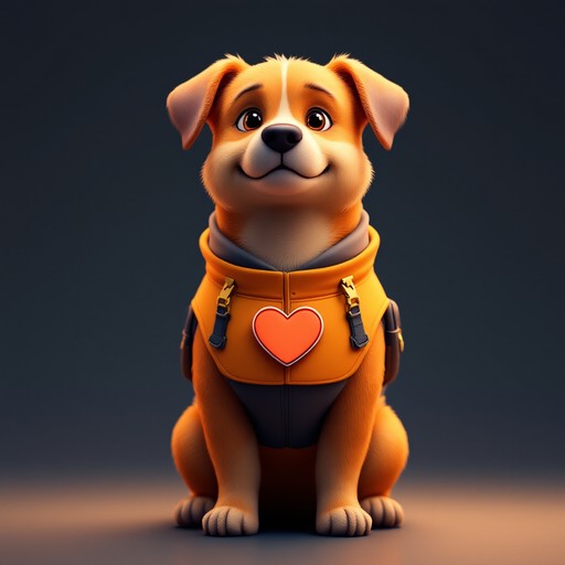 Free Loving Rescue Pup Image - Puppy, Cartoon, 3d | Download at StockCake