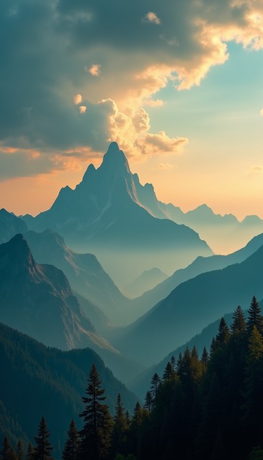 Free Majestic Mountain Sunset Image | Download at StockCake