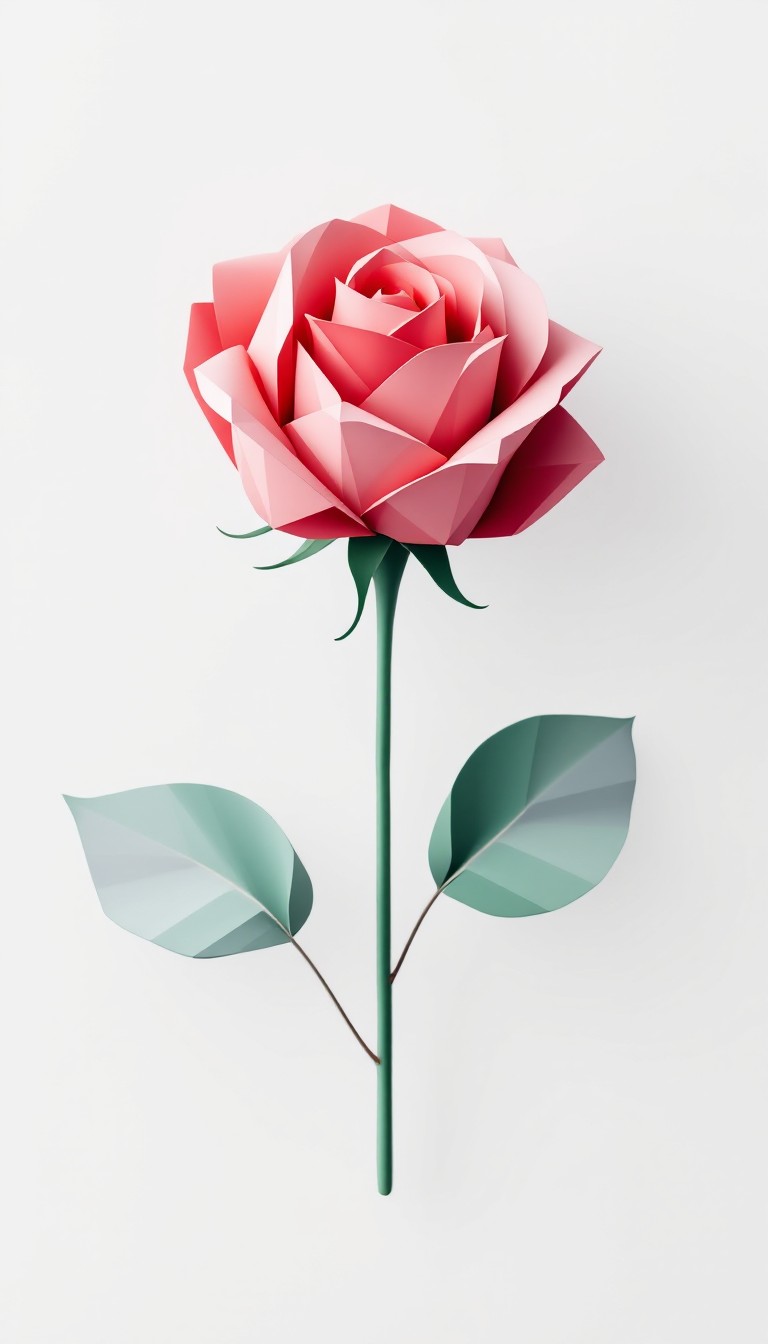 Free Geometric Rose Art Image - Rose, Geometric, Minimalist | Download ...