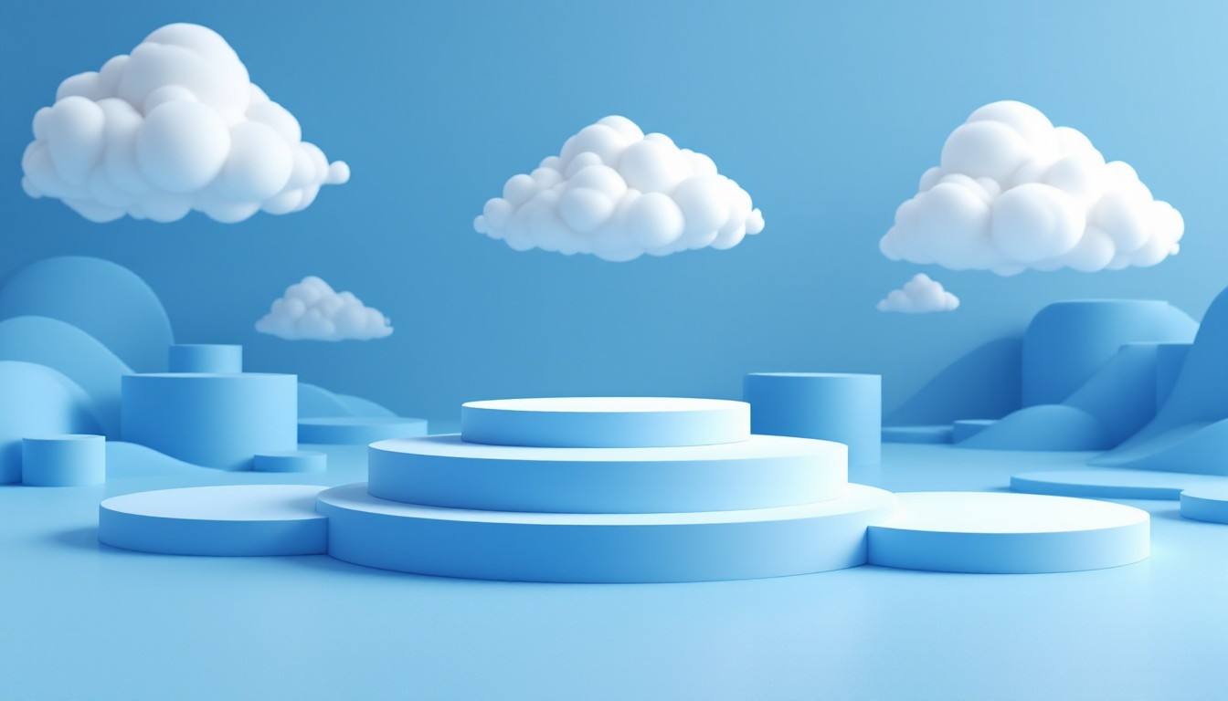 Free Floating Cloud Platforms Image - Minimal, 3d, Clouds | Download at ...