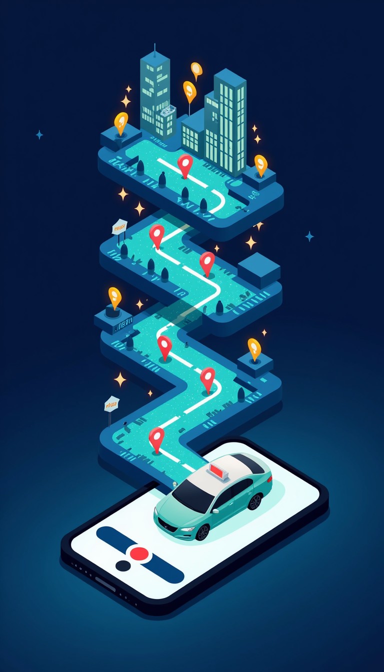 Free Digital Mobility Journey Image - Rideshare, Isometric, Navigation ...