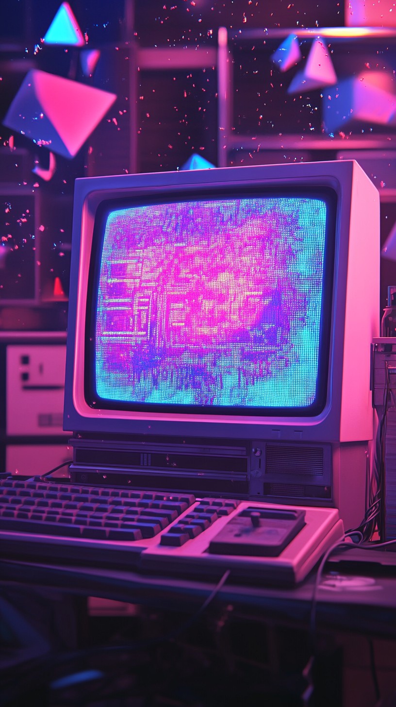 Download Retro computer setup Image - Retro, Vintage, Computer | StockCake