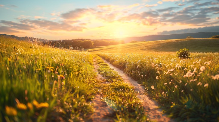 Free Sunset rural path Image | Download at StockCake