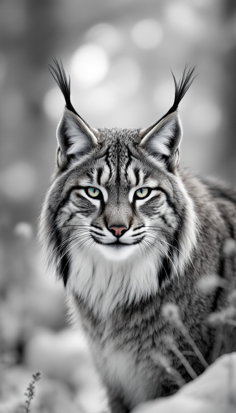 Free Majestic Lynx Portrait Image - Lynx, Wildlife, Monochrome ...