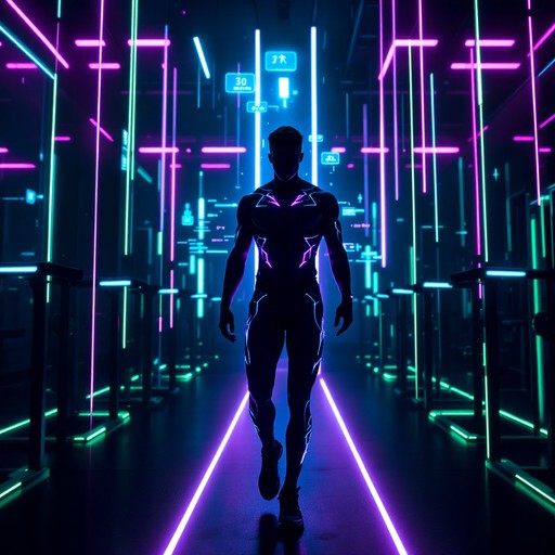 Free Neon Gym Lights Image - Gym, Neon, Fitness | Download at StockCake