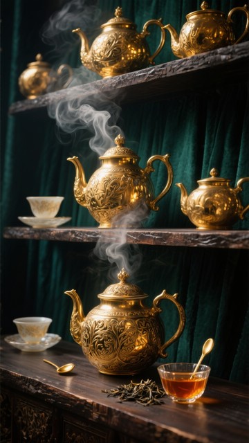 Free Golden Tea Ceremony Image - Teapot, Samovar, Brass | Download at ...