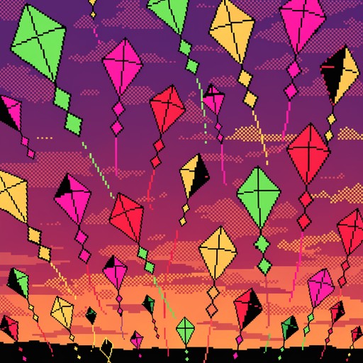 Free Pixelated Kites Soaring Image - Kites, Pixel, Retro | Download at ...
