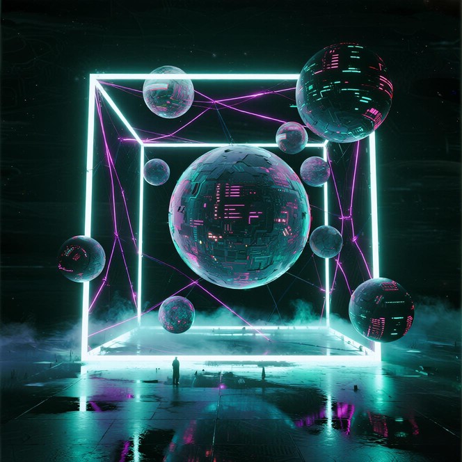 Free Neon Cosmic Network Image - Cyberpunk, Neon, Planets | Download at ...