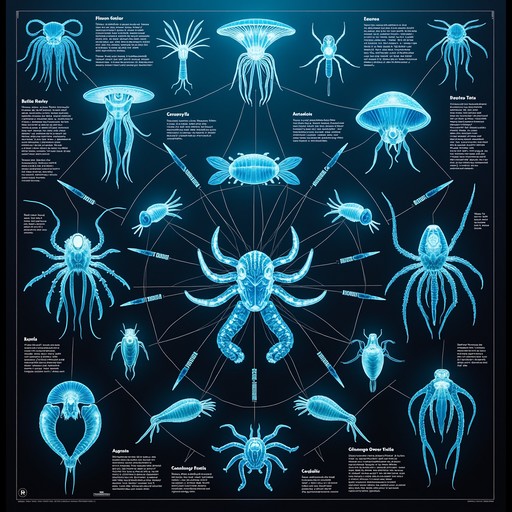 Sea Creature Classification Free Luminous Marine Taxonomy Image - Bioluminescent, Marine, Taxonomy ...