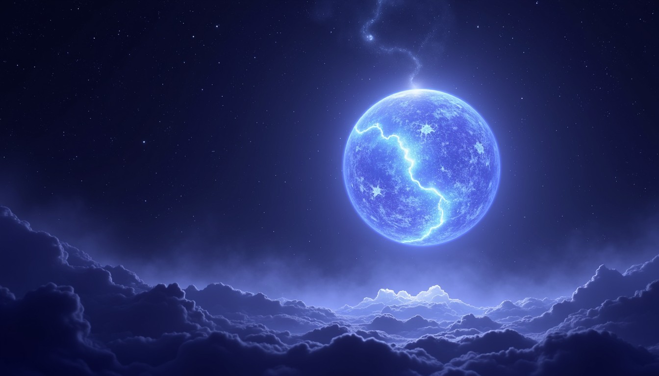 Moon Blue Free Mystical Blue Moon Image - Moon, Blue, Cosmic | Download at StockCake