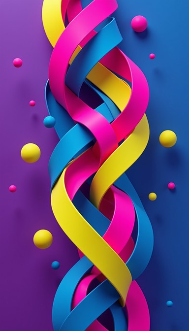 Free Vibrant Ribbon Spiral Image - Ribbons, Geometric, Spiral ...