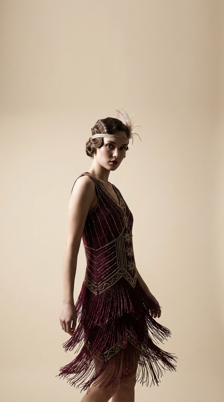 Free Vintage Flapper Elegance Image - Flapper, Vintage, Burgundy ...