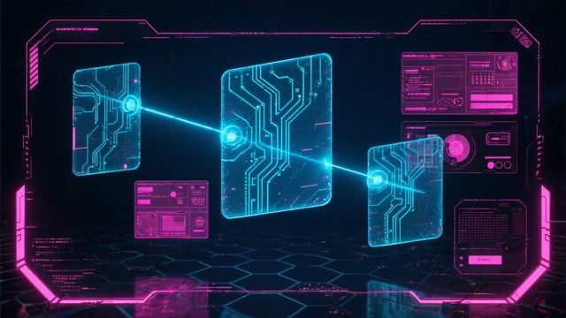 Free Neon Circuit Dashboard Image - Cyberpunk, Holographic, Futuristic ...