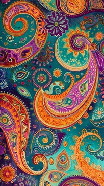 Free Vibrant Paisley Patterns Image - Paisley, Patterns, Vibrant ...