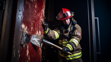 Free Firefighter Breaking Through Image - Firefighter, Emergency ...