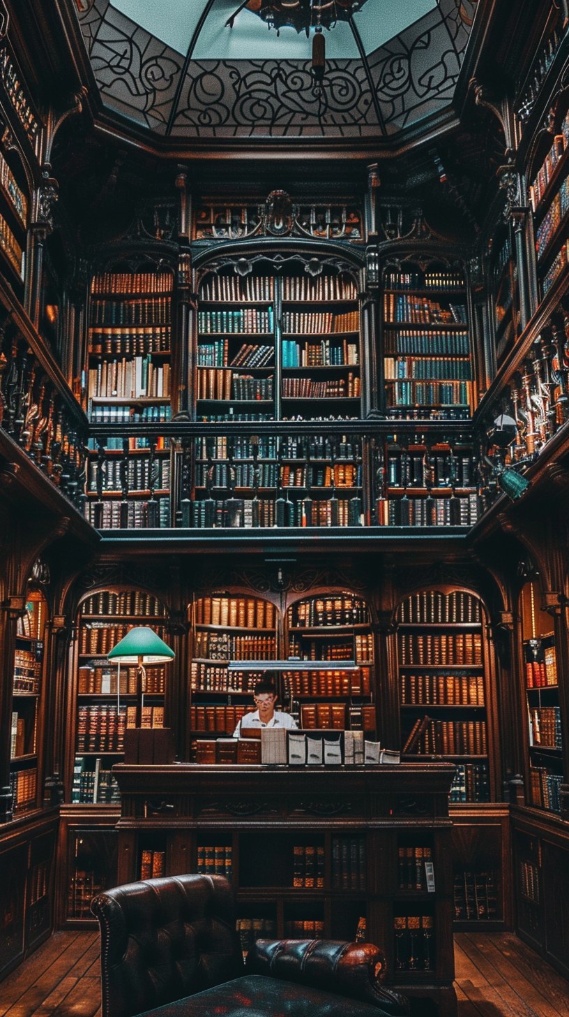 Free Elegant Library Interior Image - Library, Books, Shelves ...