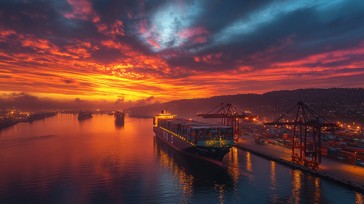 Free Sunset harbor view Image - Sunset, Harbor, Ships | Download at ...