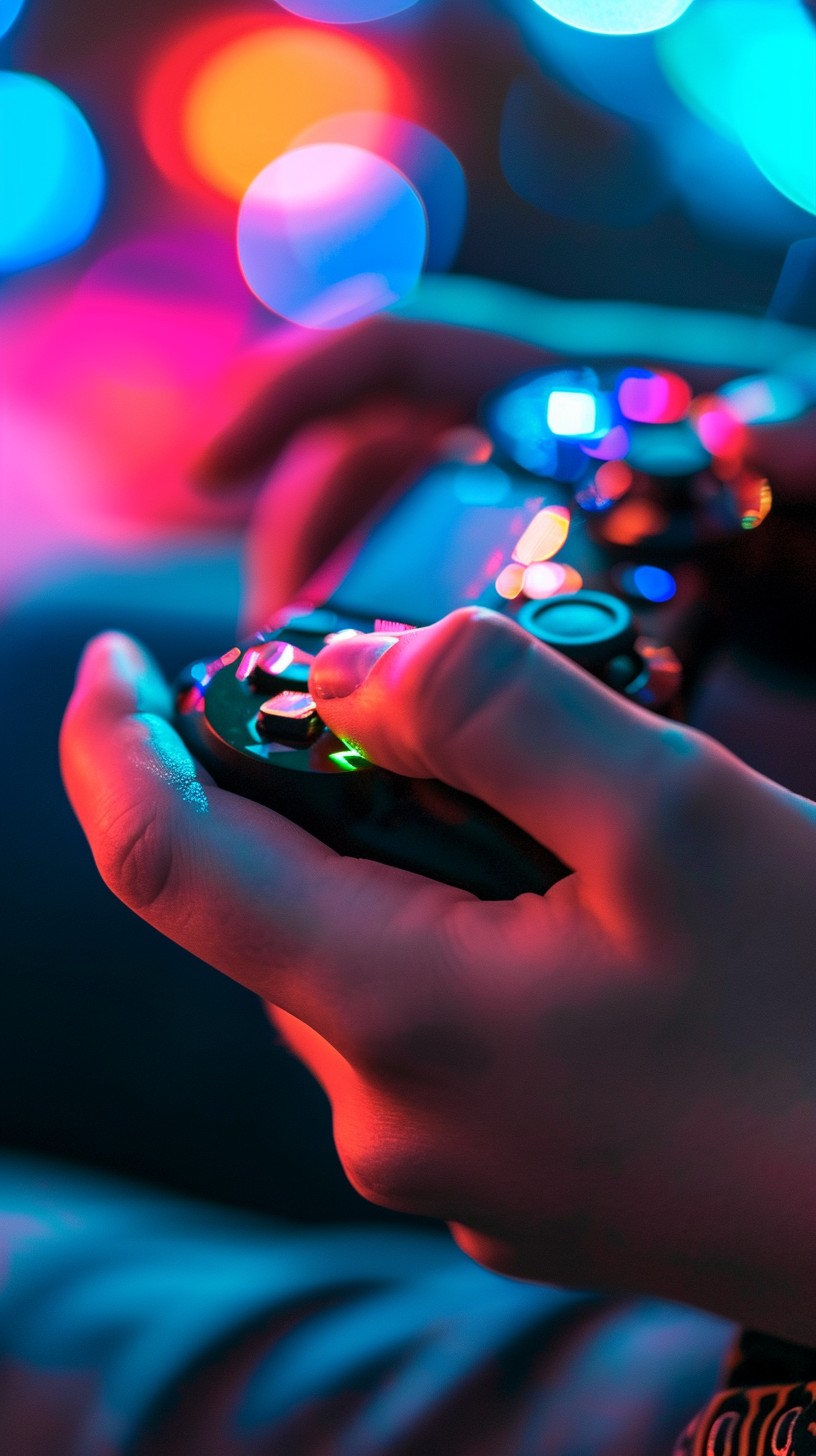 Free Intense Gaming Session Image - Gaming, Neon, Controller | Download ...
