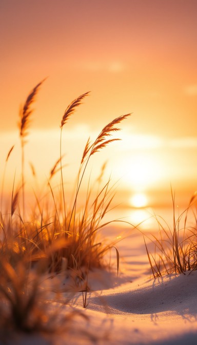 Sunset Beach Grass Wallpaper Beach Grass Sunset Hi Res Stock