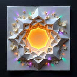 Free Luminous Paper Bloom Image - Origami, Geometric, Luminous ...