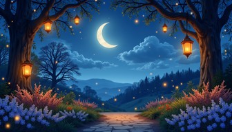 Free Moonlit Enchanted Path Image - Moon, Night, Forest | Download at ...