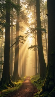 Free Enchanted Forest Path Image - Forest, Sunbeams, Path | Download at ...