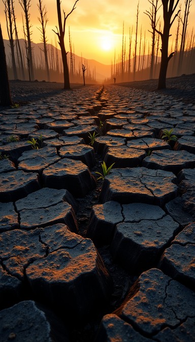 Smashed Earth Free Cracked Earth Sunset Image - Drought, Sunset, Cracked | Download ...