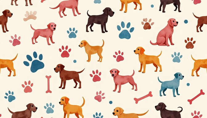 Free Playful Puppy Pattern Image - Dogs, Puppies, Pattern | Download at ...