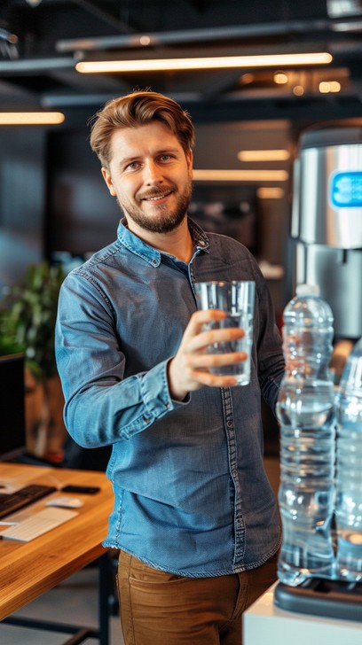 Free Hydration Break Time Image - Man, Water, Office | Download at ...