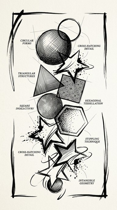Invented Form/shape Free Geometric Ink Shapes Image - Illustration, Geometric, Shapes ...