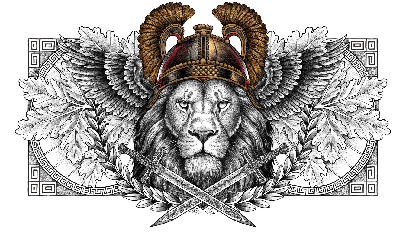 Free Lion Warrior Illustration Image - Lion, Warrior, Tattoo | Download ...