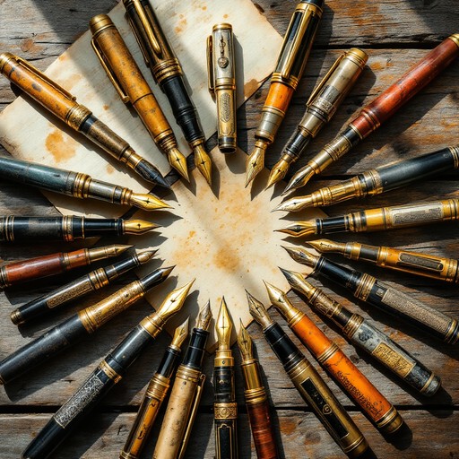 Download Vintage Pen Collection Image - Vintage, Antique, Brass | StockCake