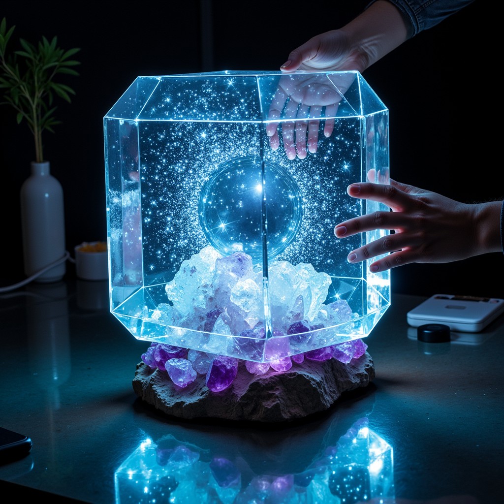 Download Luminous Crystal Display Image - Crystal, Futuristic, Glowing ...