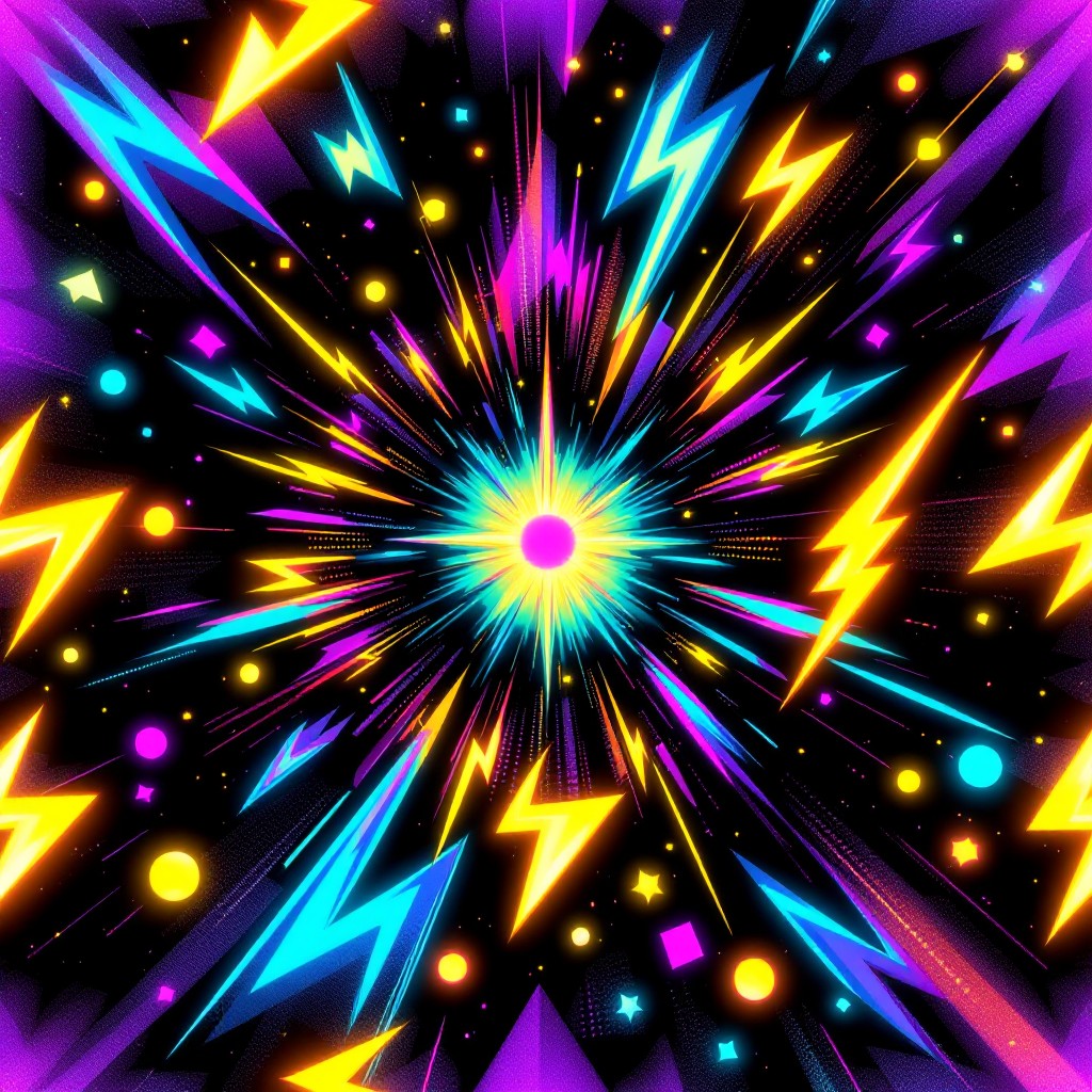 Free Neon Explosion Pattern Image - Pattern, Geometric, Explosion ...