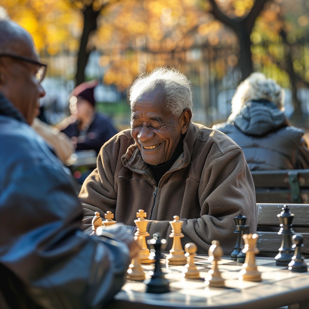 Free Joyful Chess Game Image - Autumn, Park, Chess | Download at StockCake