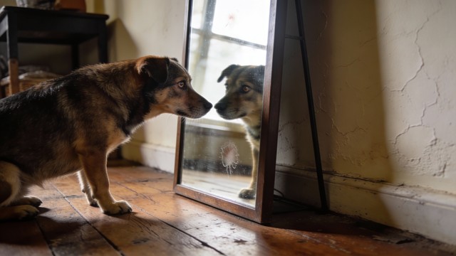 Dog Refection Free Dog Discovers Reflection Image - Dog, Canine, Pet | Download at ...