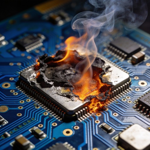 Free Technology Burns Dramatically Image - Microchip, Burning, Fire ...