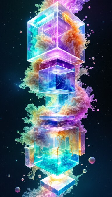Free Crystal Cube Cascade Image | Download at StockCake