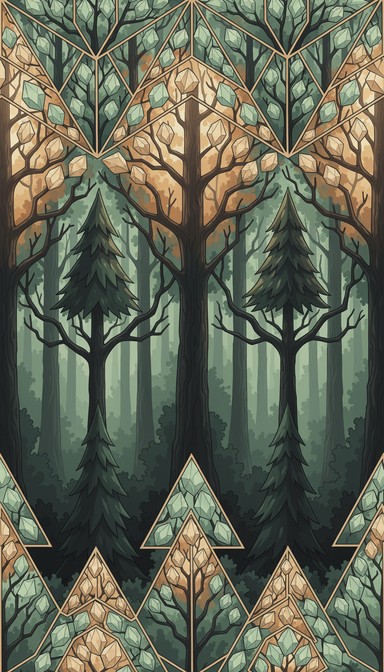 Free Geometric Forest Pattern Image - Geometric, Green, Abstract ...